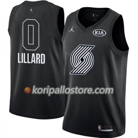 Portland Trail Blazers Damian Lillard 0 2018 All Star Jordan Brand Musta Miesten Pelipaidat Swingman 
